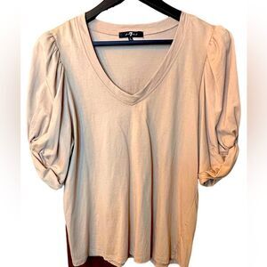 7 For All Mankind Puff Sleeve T-Shirt